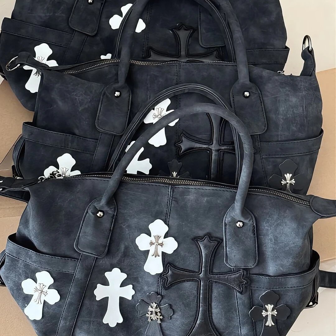 Chrome hearts Handbag Cross Patch Duffle Bag