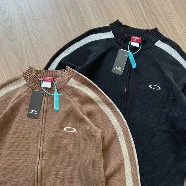 Oakley Knit Track Jacket Brown Beige - 10