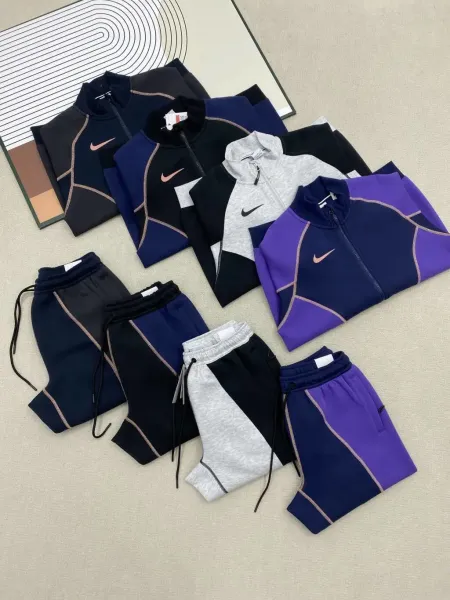 Nike Sportswear Heritage Track Jacket Purple and Navy Outerwear - 5
