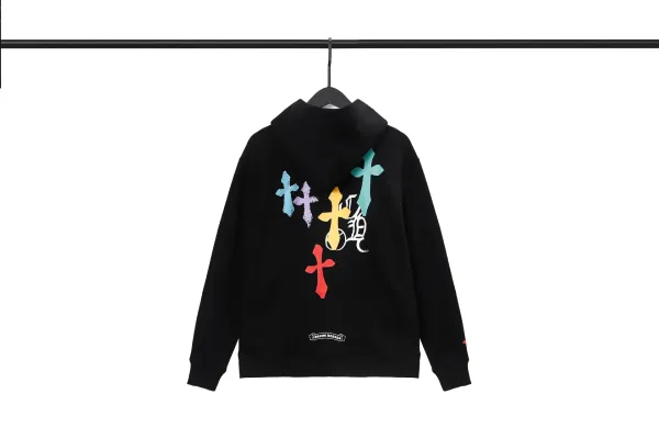 Chrome Hearts Cross Motif Black Hoodie - 1
