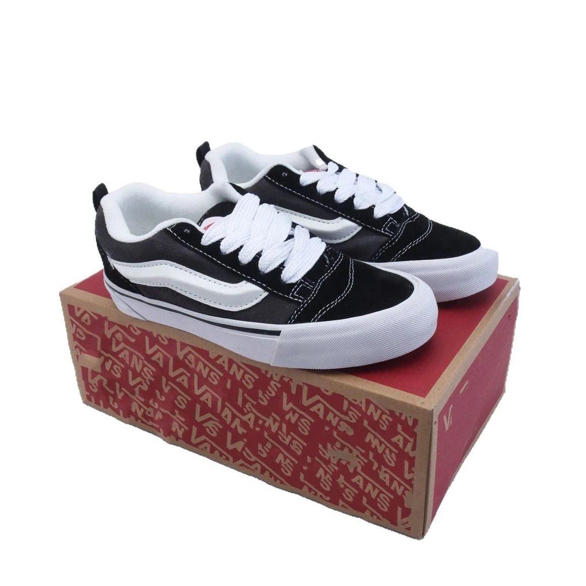 Vans Old Skool Black Red Suede Skate Shoes