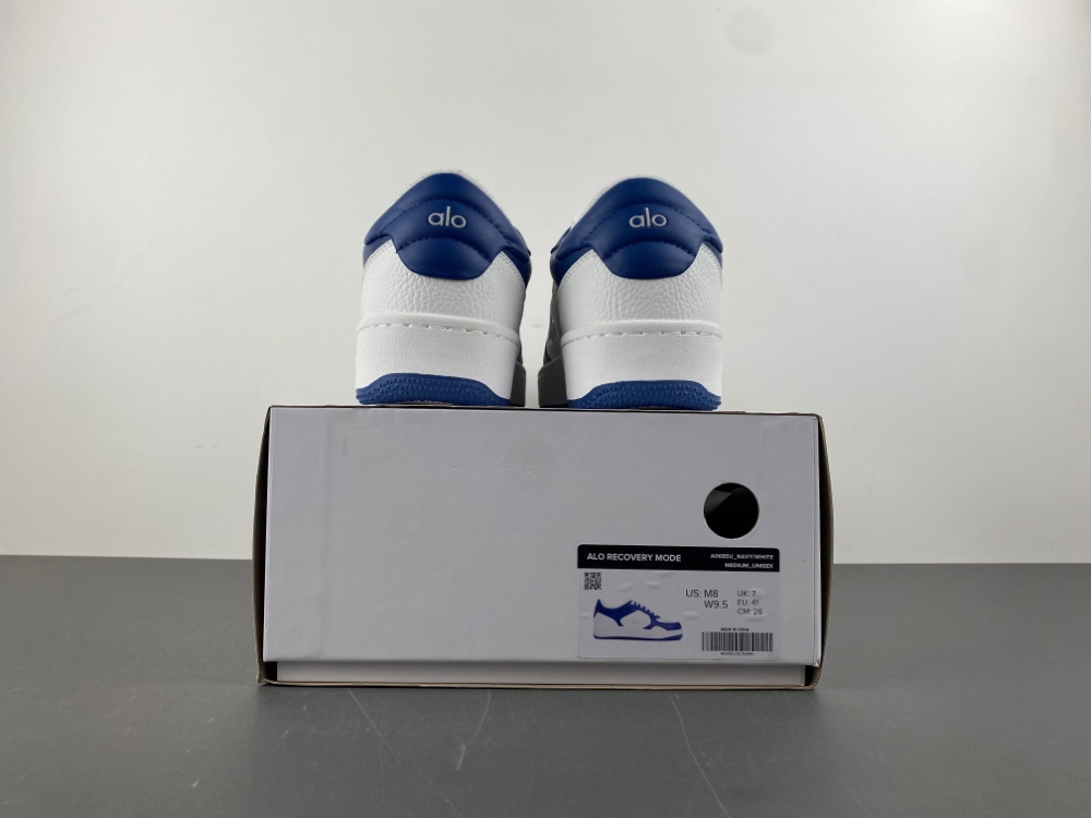 Alo Yoga Court Sneaker Navy and White Sneakers - 7