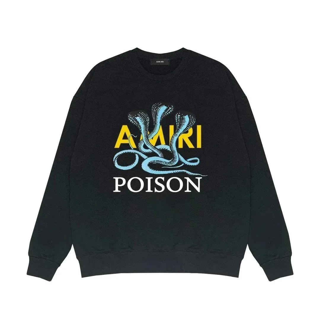Amiri Logo Embroidered Gradient Black Sweatshirt - 7