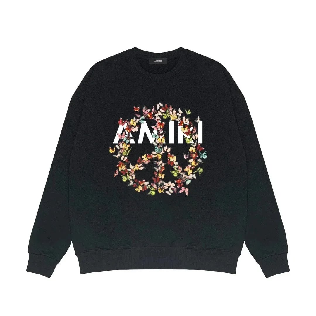 Amiri Logo Embroidered Gradient Black Sweatshirt - 11