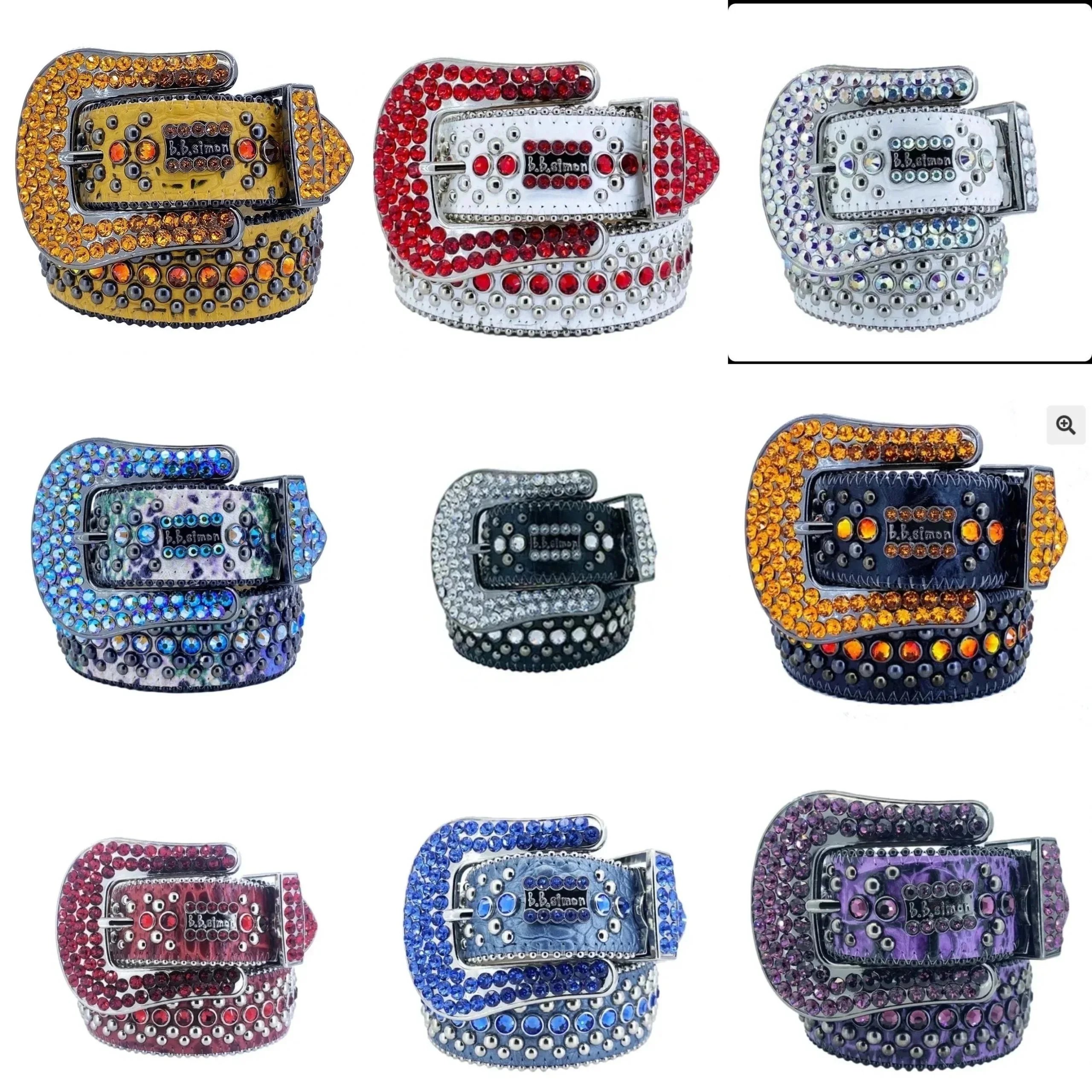 B.B. Simon Crystal-Embellished Belt [9 styles]