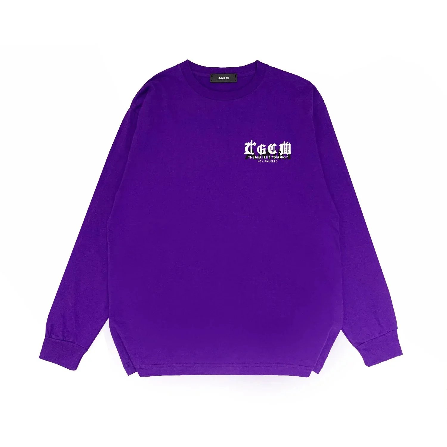 Amiri Graphic Print Purple Crewneck Sweatshirt - 13
