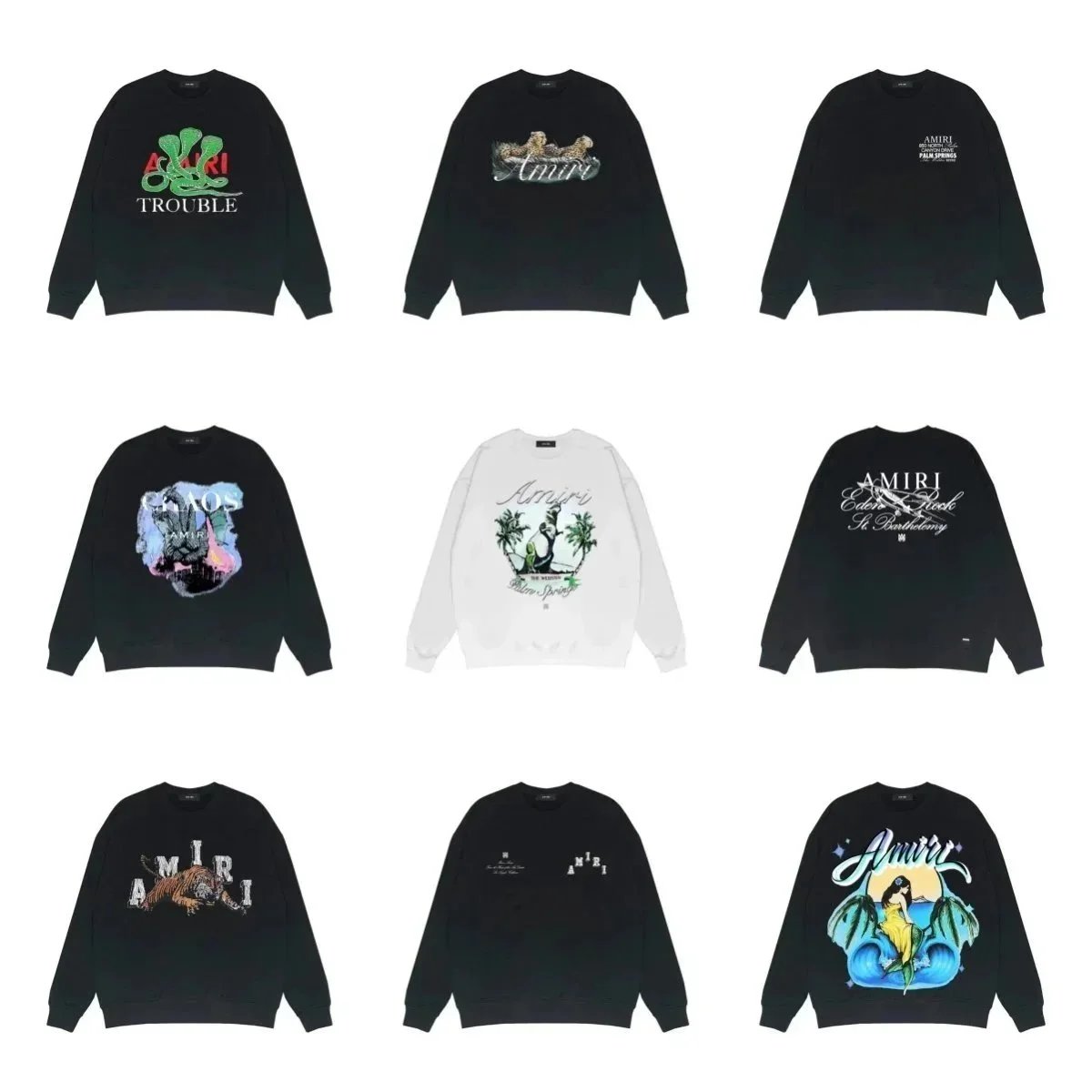 AMIRI Graphic Print Crewneck Sweatshirt