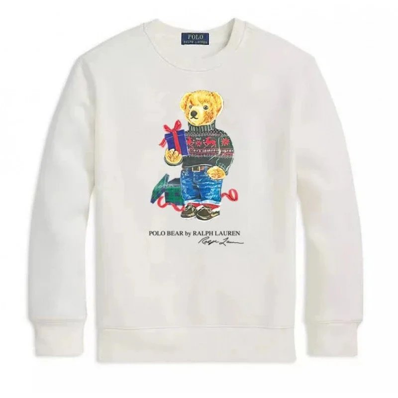 Polo Ralph Lauren Polo Bear Graphic Heather Gray Hoodie - 13