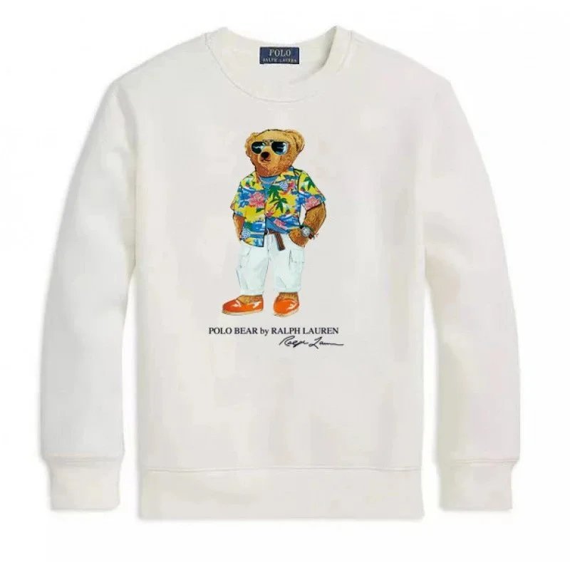 Polo Ralph Lauren Polo Bear Graphic Heather Gray Hoodie - 14