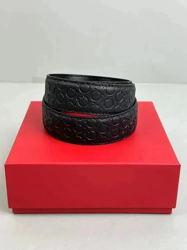 Unbranded Belts Double-ring buckle with embossed pattern — 2