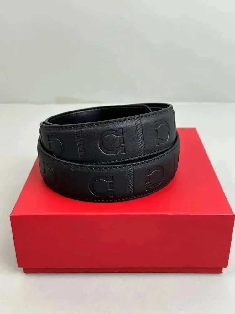 Unbranded Belts Double-ring buckle with embossed pattern — 01