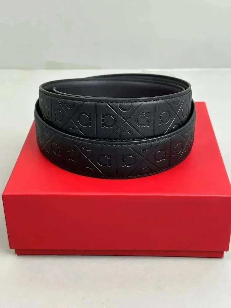 Unbranded Belts Double-ring buckle with embossed pattern — 05