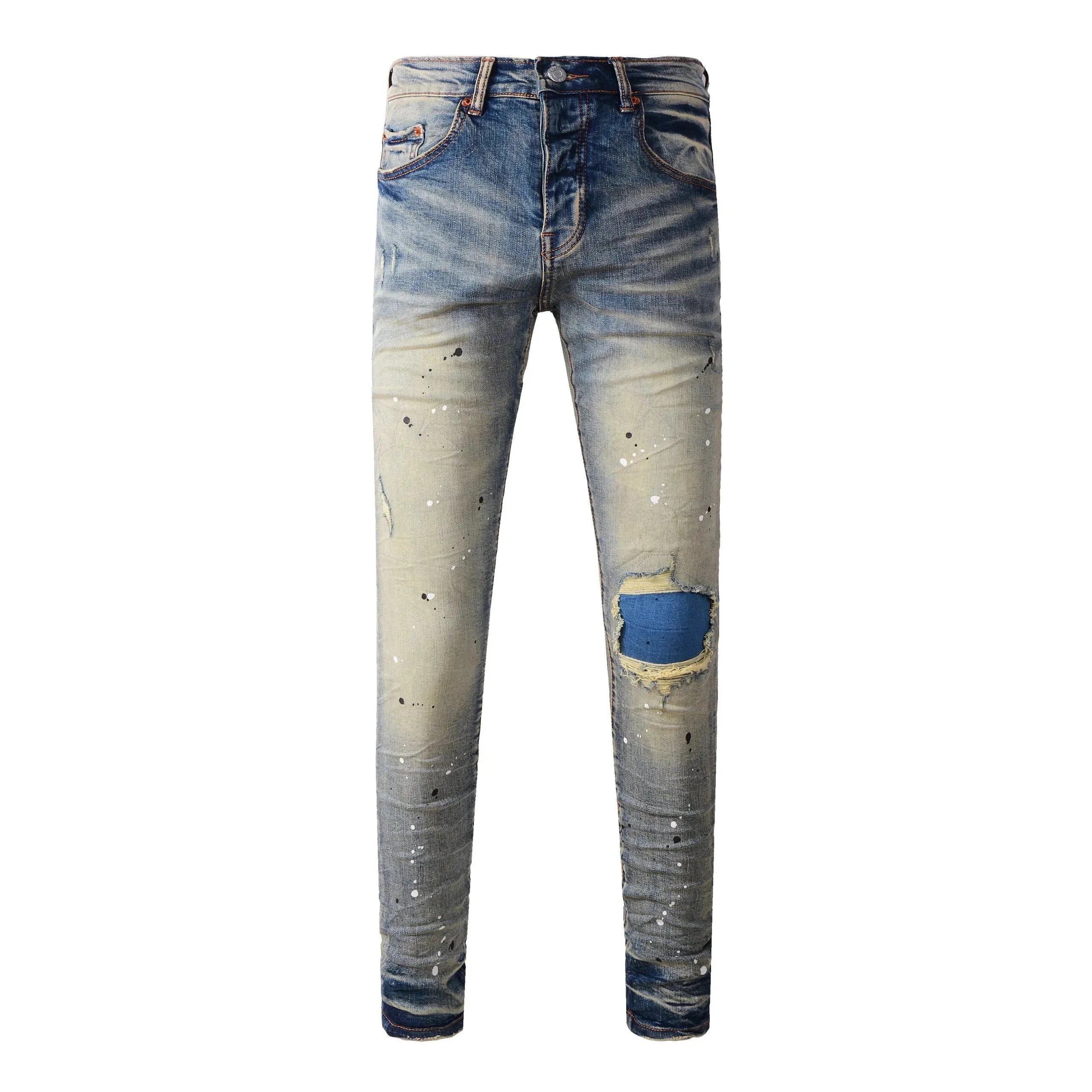 Philipp Plein Metallic Silver Distressed Skinny Jeans - 13