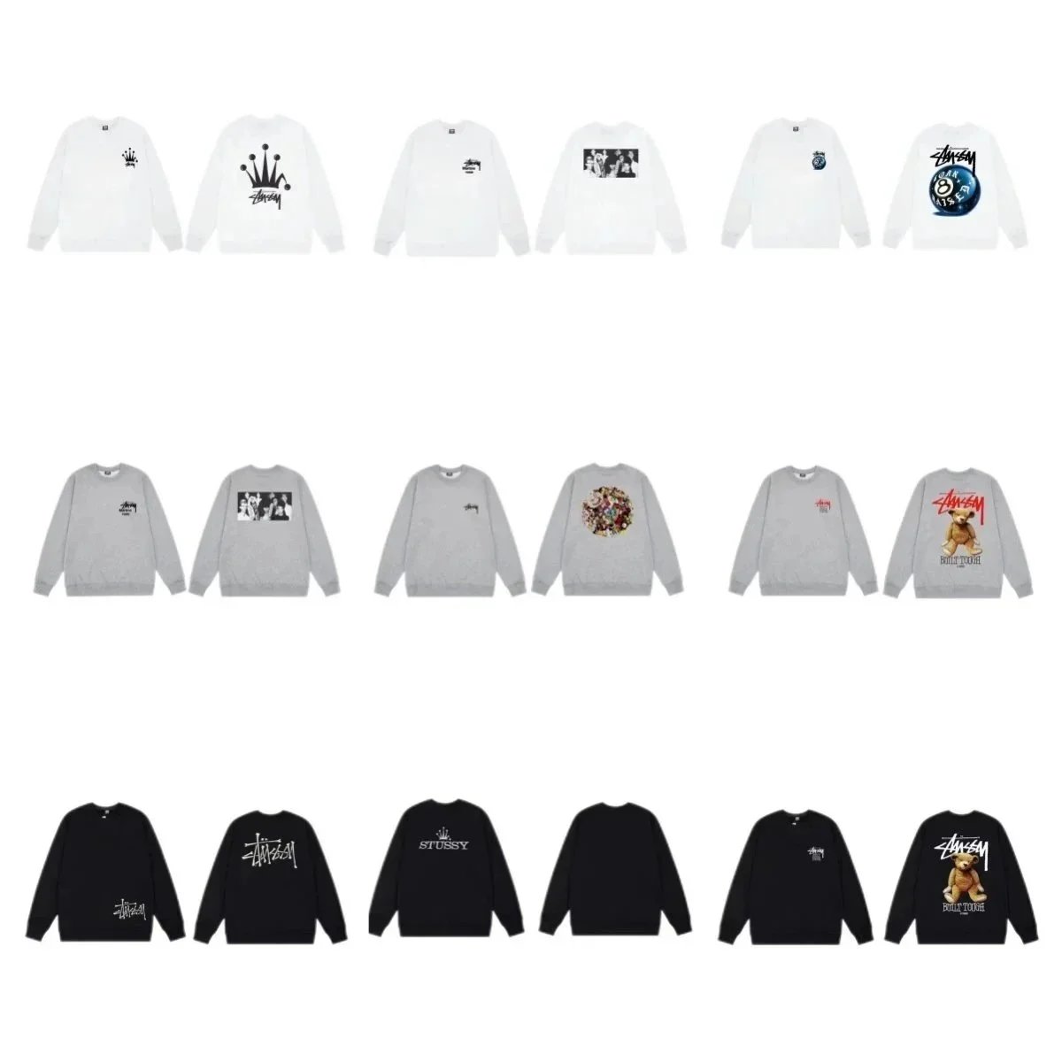 Stussy Crew Neck Sweatshirts [32 styles]