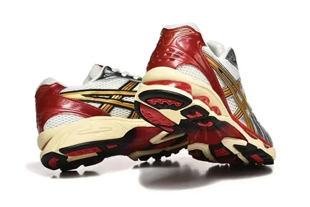 ASICS retro mesh running sneakers with metallic overlays product detail image 6