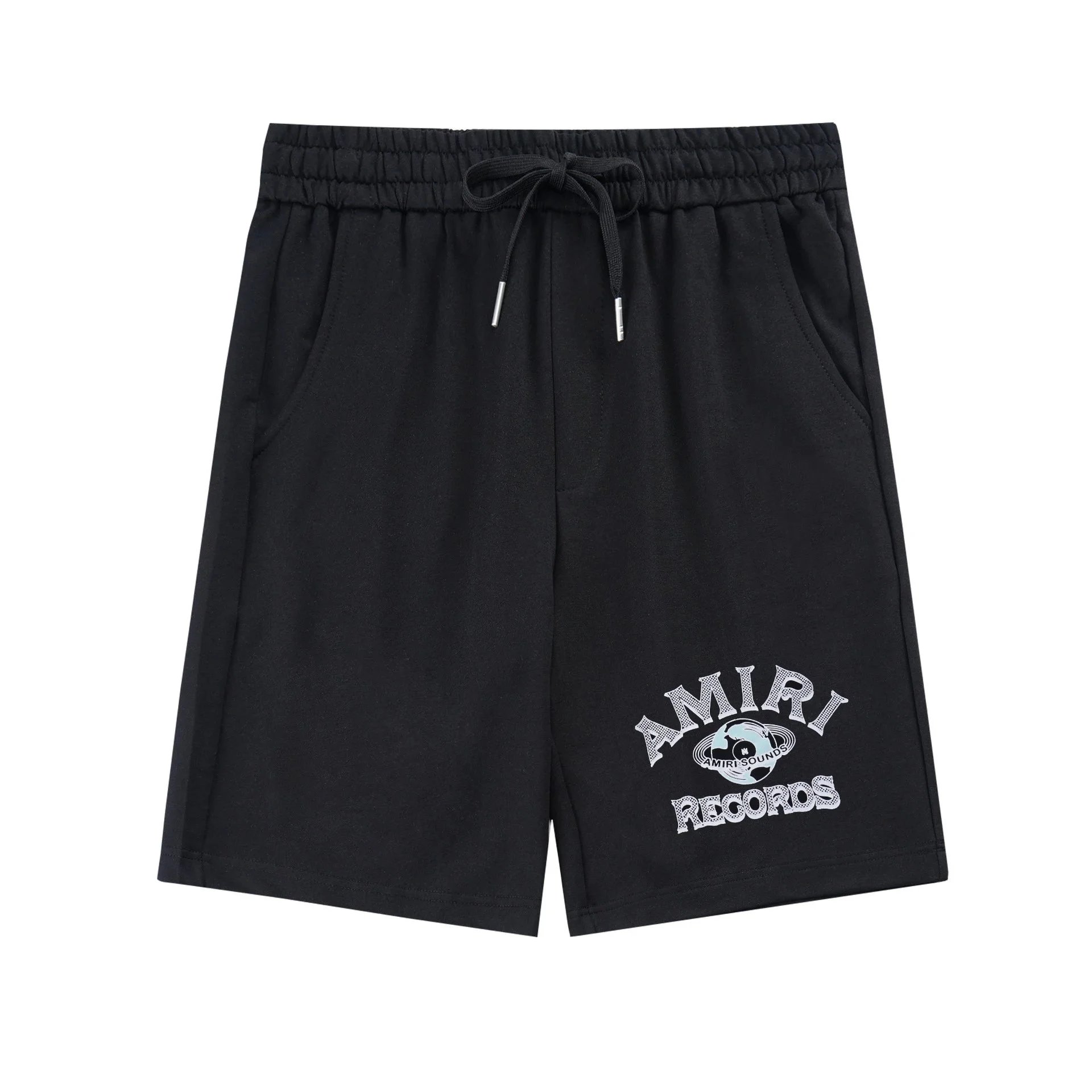 Amiri Vinyl Logo Drawstring Shorts Black - 25