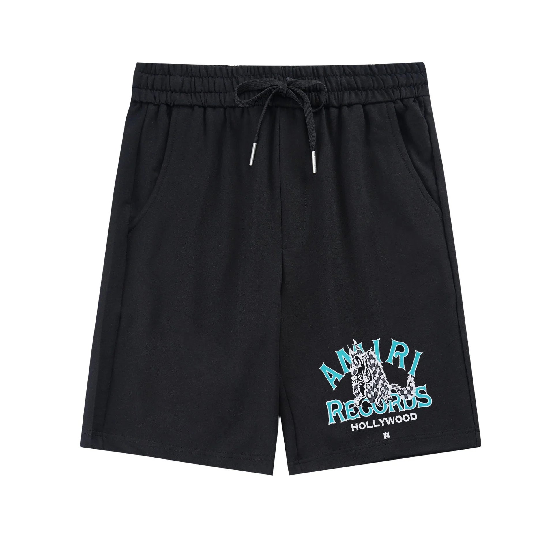 Amiri Vinyl Logo Drawstring Shorts Black - 21