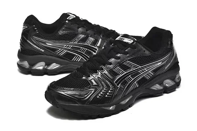 ASICS retro mesh running sneakers with metallic overlays product detail image 9