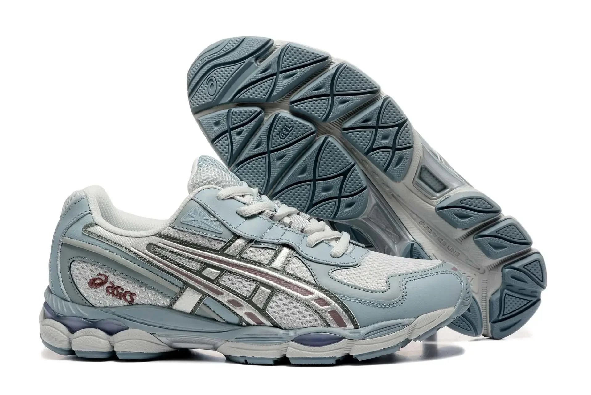 Asics Gel-Kayano 14 Light Blue Silver Running Shoes - 7