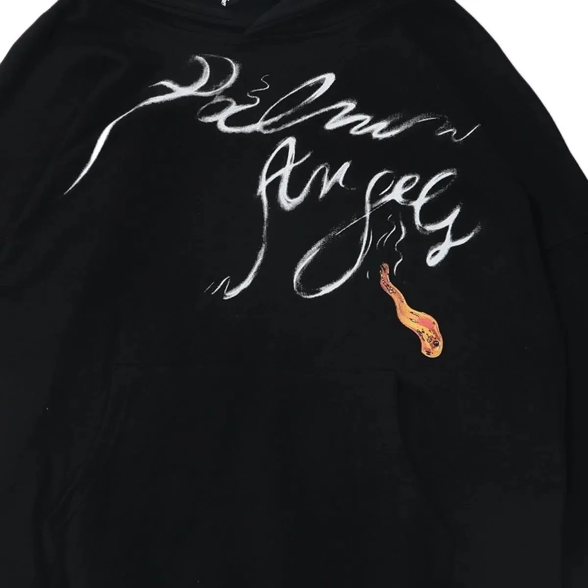 Palm Angels Script Logo Hoodie White - 8
