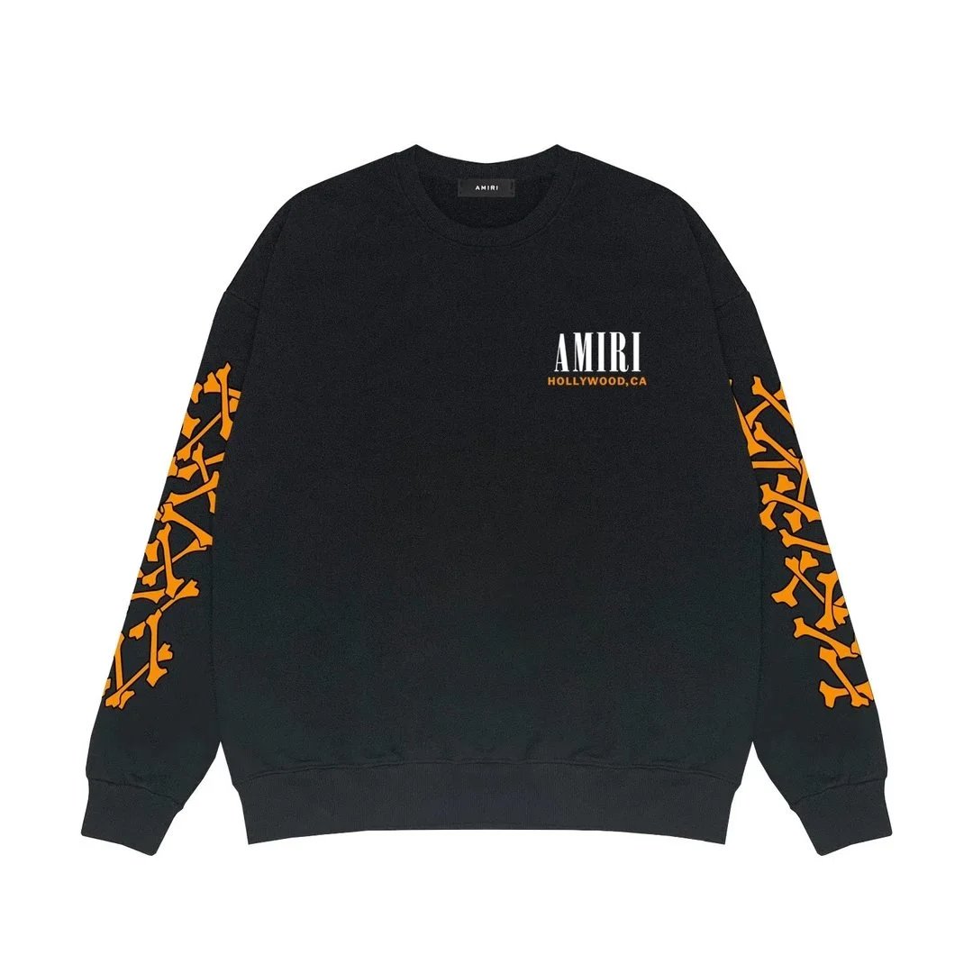 Amiri Logo Embroidered Gradient Black Sweatshirt - 12