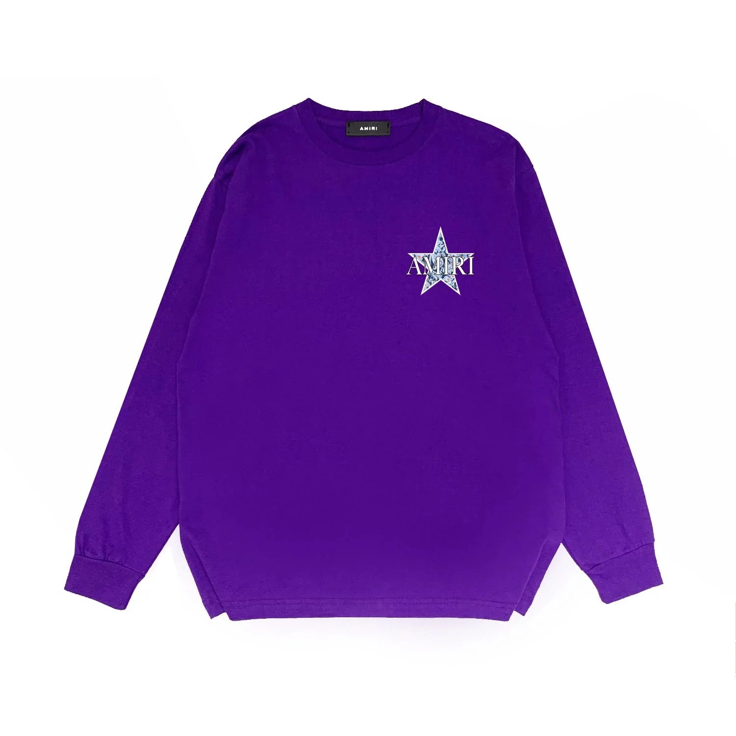 Amiri Graphic Print Purple Crewneck Sweatshirt - 12