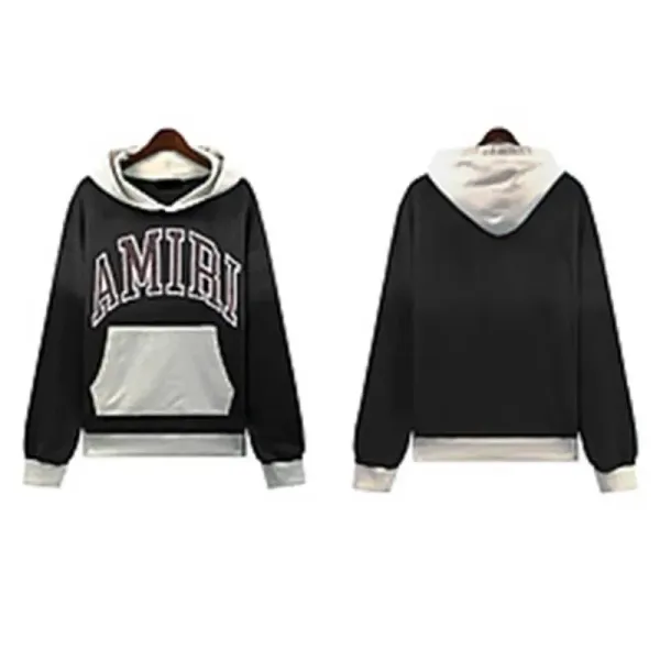 Amiri Logo Embroidered Black Hoodie - 33