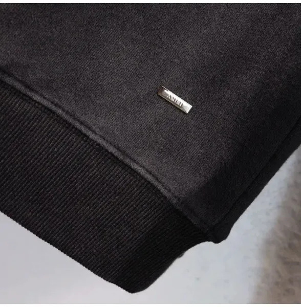 Amiri Logo Embroidered Black Hoodie - 18