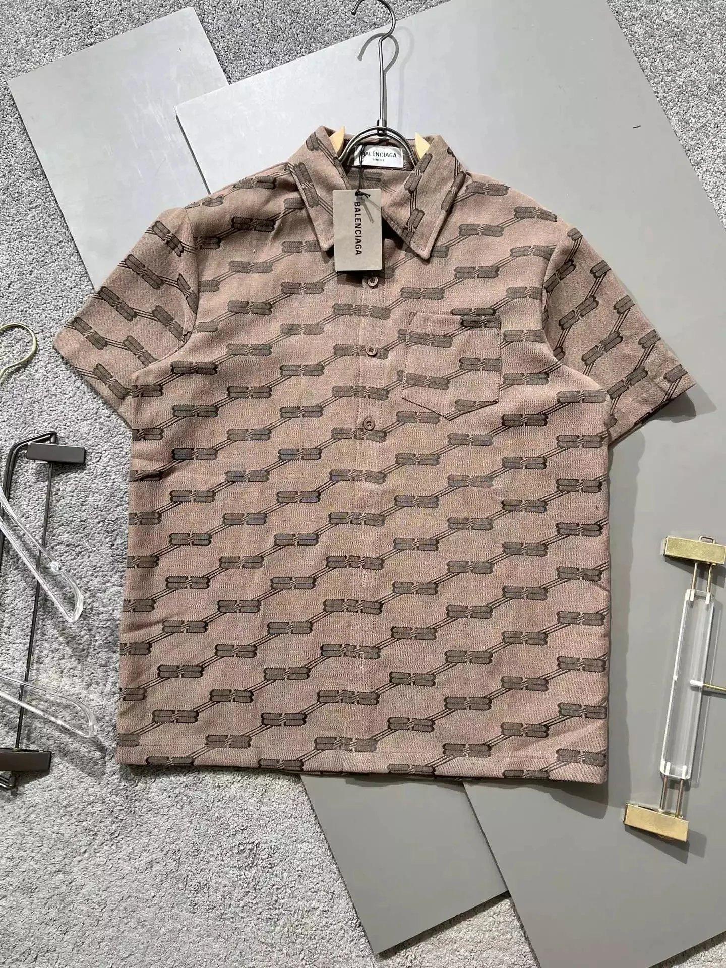 Alexander Wang Short-Sleeve Patterned Shirt Blue - 13