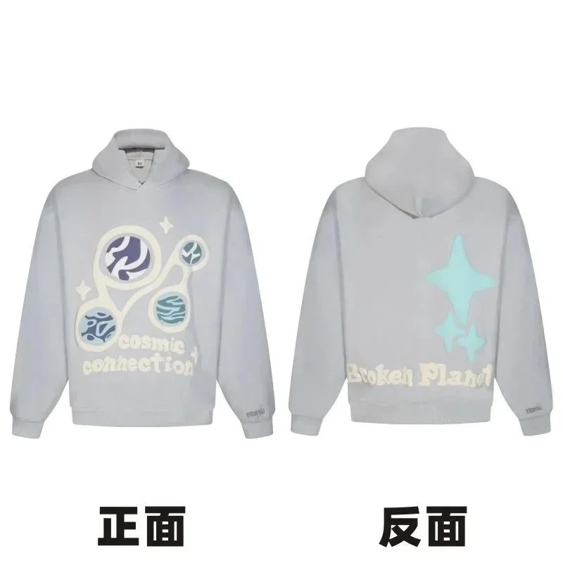 American Letter Retro Foam Print Hoodie photo 3