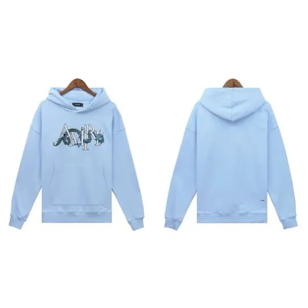 Amiri Logo Embroidered Black Hoodie - 38