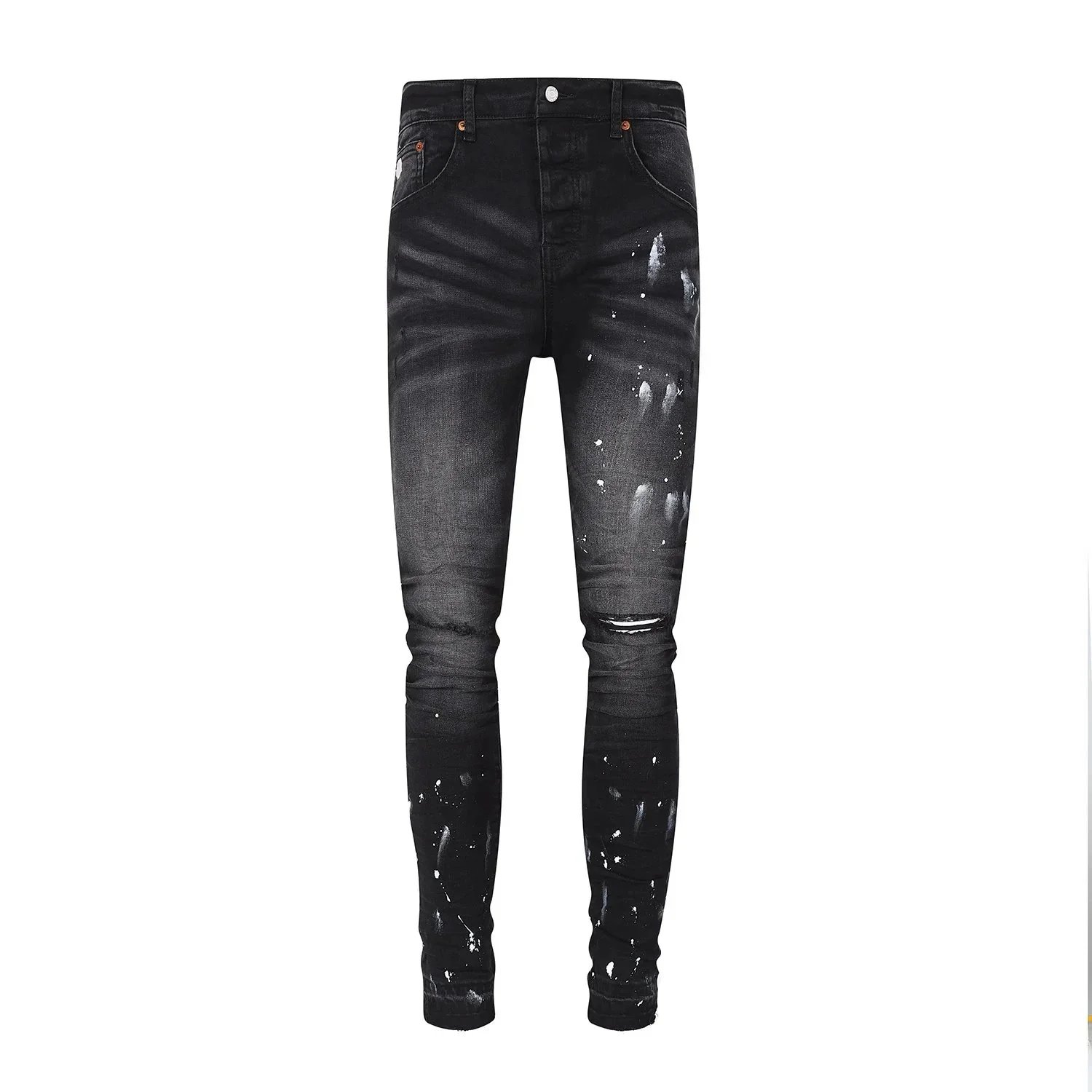 Philipp Plein Metallic Silver Distressed Skinny Jeans - 20
