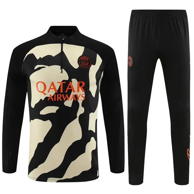 Design Performance Tracksuit Set White/Black with Light Blue Accents Activewear - 33