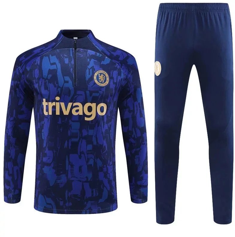 Design Performance Tracksuit Set White/Black with Light Blue Accents Activewear - 39