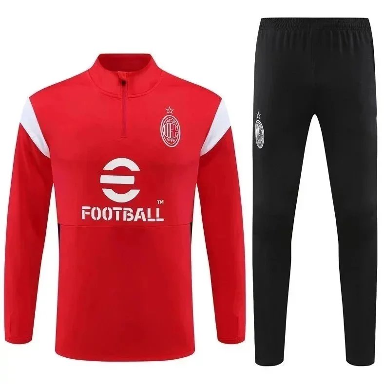 Design Performance Tracksuit Set White/Black with Light Blue Accents Activewear - 6