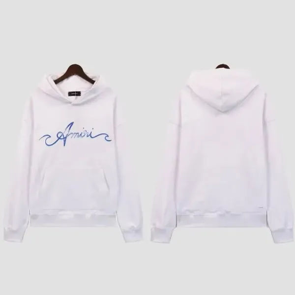 Amiri Logo Embroidered Black Hoodie - 47