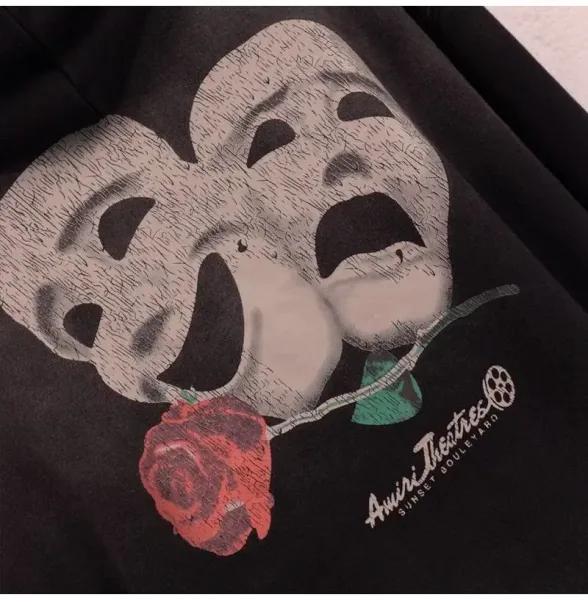 Amiri Logo Embroidered Black Hoodie - 17