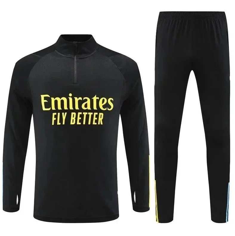 Design Performance Tracksuit Set White/Black with Light Blue Accents Activewear - 8