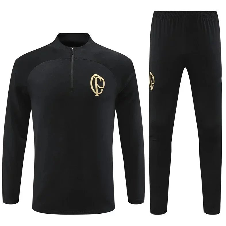 Design Performance Tracksuit Set White/Black with Light Blue Accents Activewear - 20