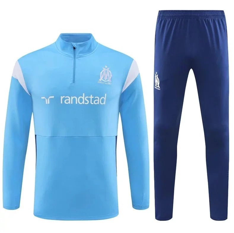 Design Performance Tracksuit Set White/Black with Light Blue Accents Activewear - 27