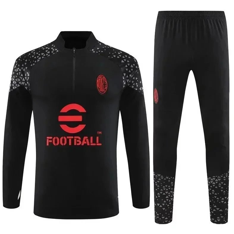 Design Performance Tracksuit Set White/Black with Light Blue Accents Activewear - 3