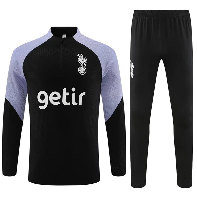 Design Performance Tracksuit Set White/Black with Light Blue Accents Activewear - 44