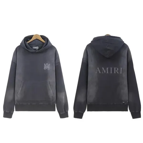 Amiri Logo Embroidered Black Hoodie - 29