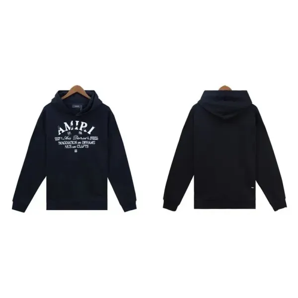 Amiri Logo Embroidered Black Hoodie - 41