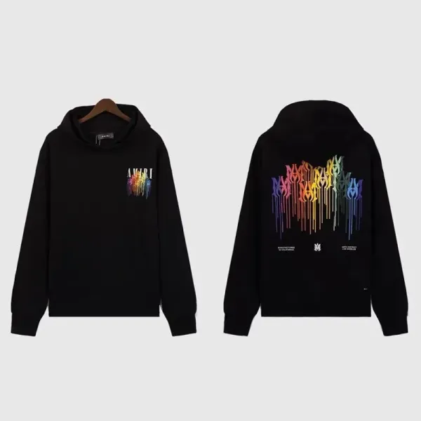Amiri Logo Embroidered Black Hoodie - 43