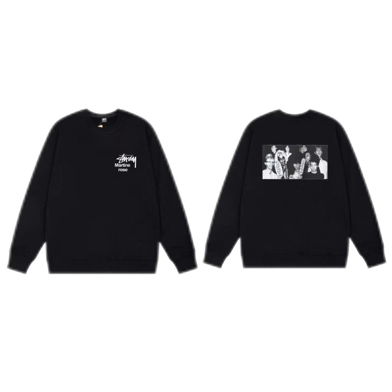 Stüssy Bone Logo Crewneck Sweatshirt White - 13