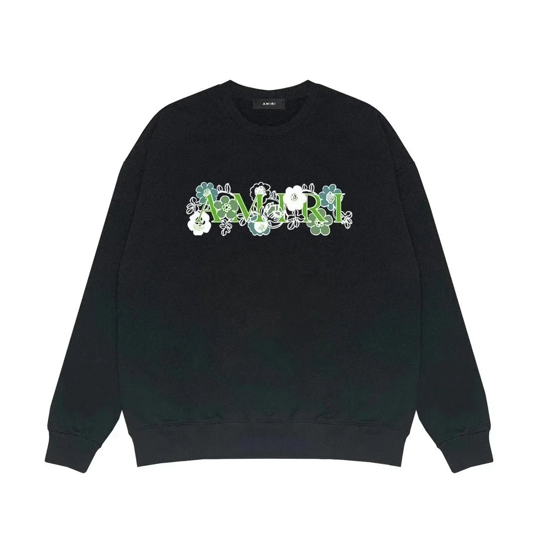 Amiri Logo Embroidered Gradient Black Sweatshirt - 4