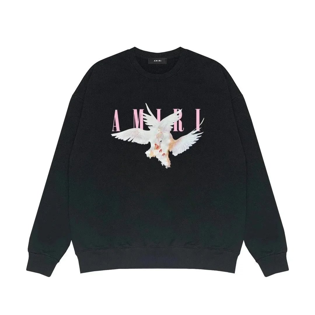 Amiri Logo Embroidered Gradient Black Sweatshirt - 9