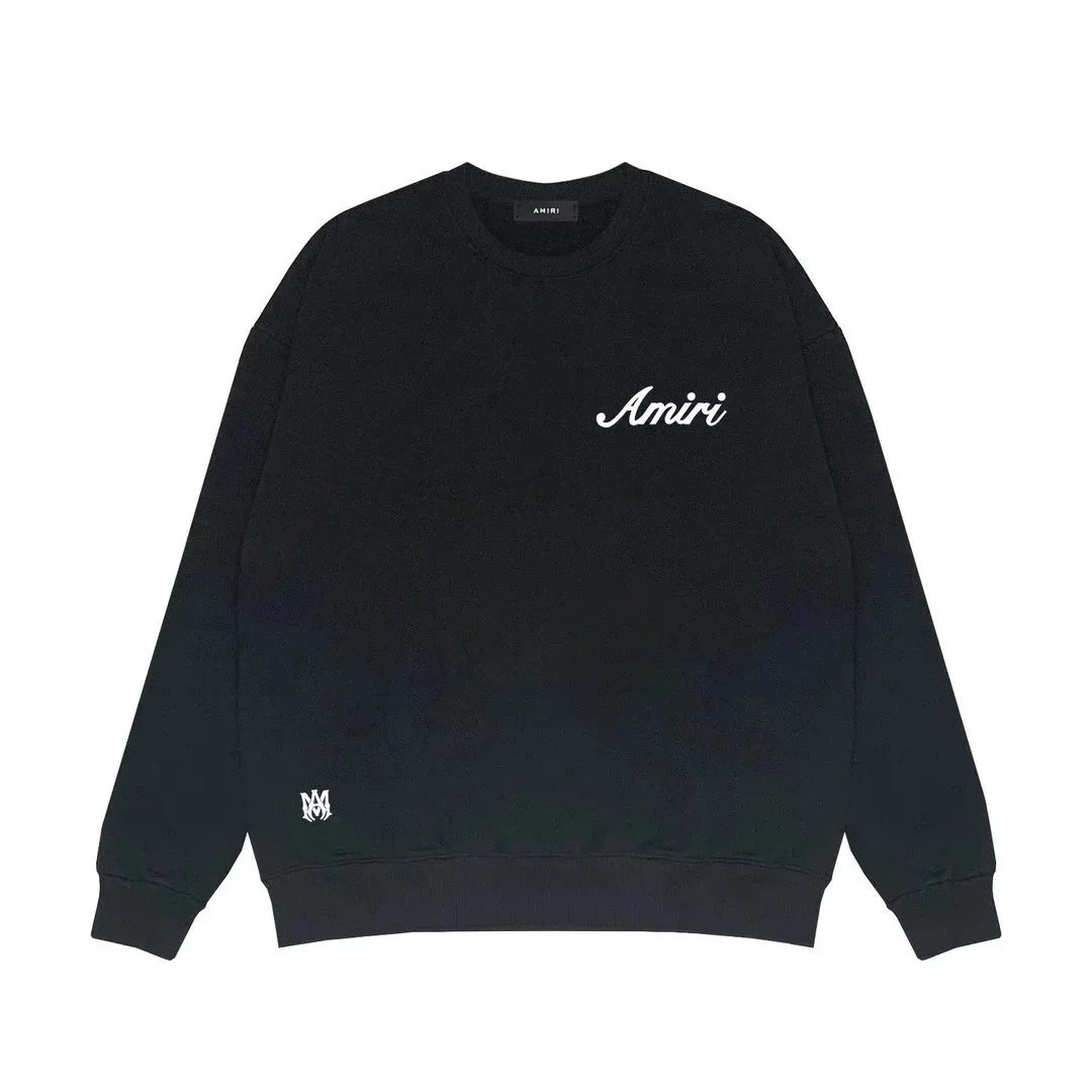 Amiri Logo Embroidered Gradient Black Sweatshirt - 3