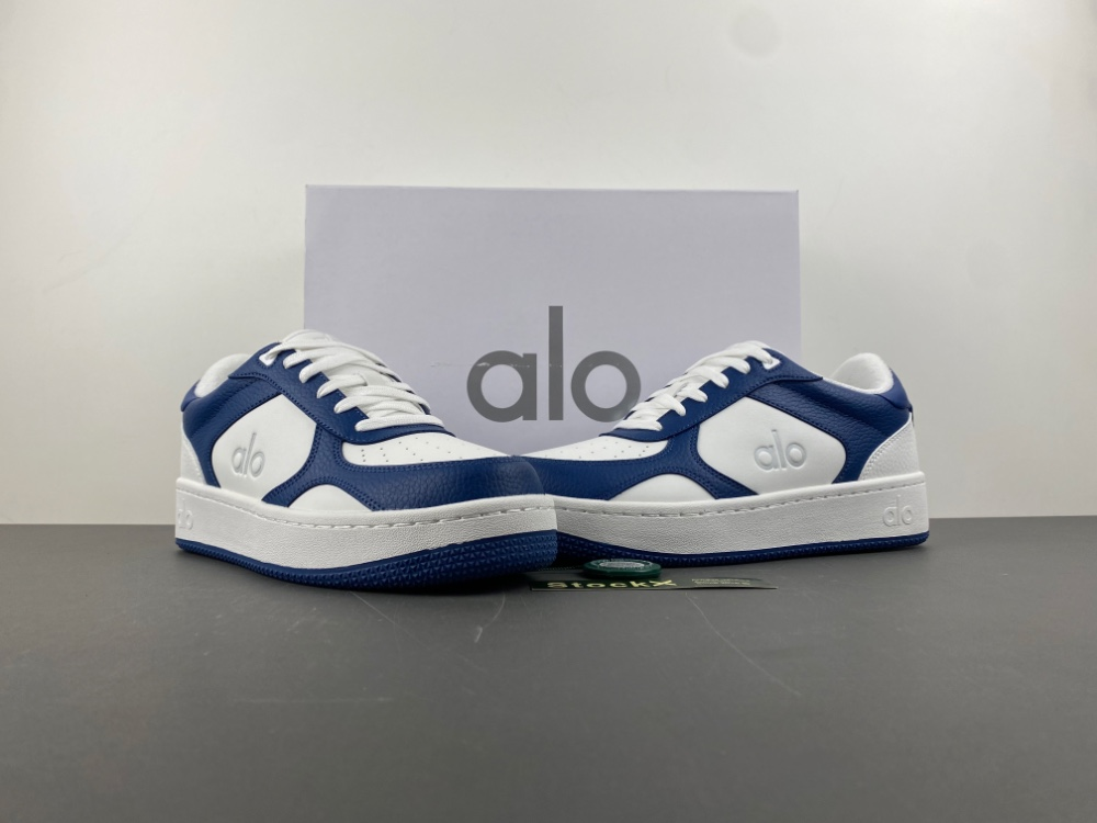 Alo Yoga Court Sneaker Navy and White Sneakers - 6